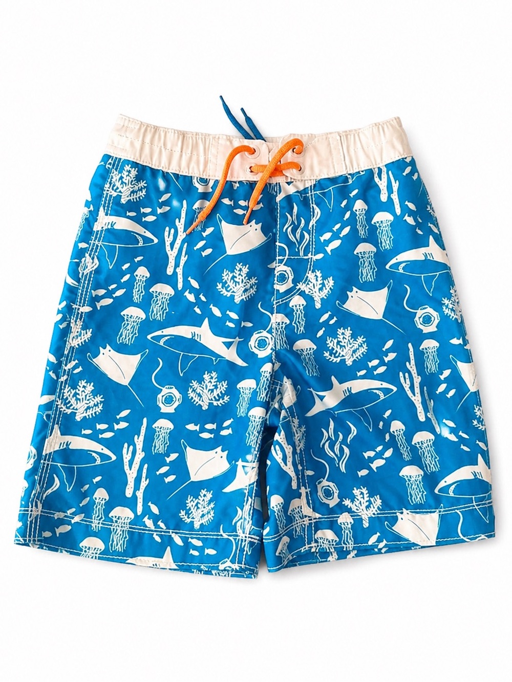 GAP boys Bright Sea Life Themed Swim Trunks size 6-7 years